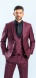 Burgundy Slim Fit Suit with Waistcoat