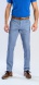 Pale blue casual trousers with houndstooth pattern
