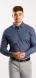 Modrá vzorovaná strečová Extra Slim Fit košeľa s nekrčivou úpravou