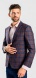 Brown wool checkered blazer