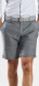 Grey cotton-linen shorts