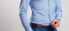 Modrá strečová Extra Slim Fit košeľa s nekrčivou úpravou