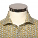 Yellow patterned Extra Slim Fit short sleeved shirt