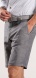 Grey cotton-linen shorts