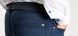 Dark blue cotton trousers - Basic line