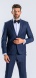 Blue Slim fit suit with blue check plaid