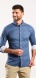 Stretch Extra Slim Fit non-iron shirt  in denim colour