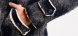 Checkered shearling jacket
