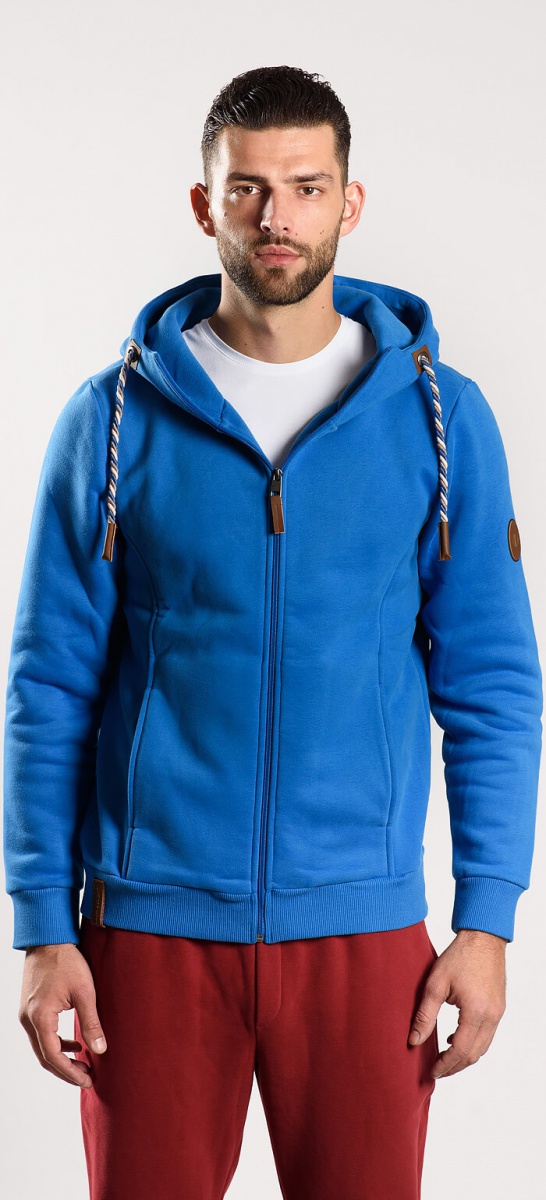 Blue zip hoodie