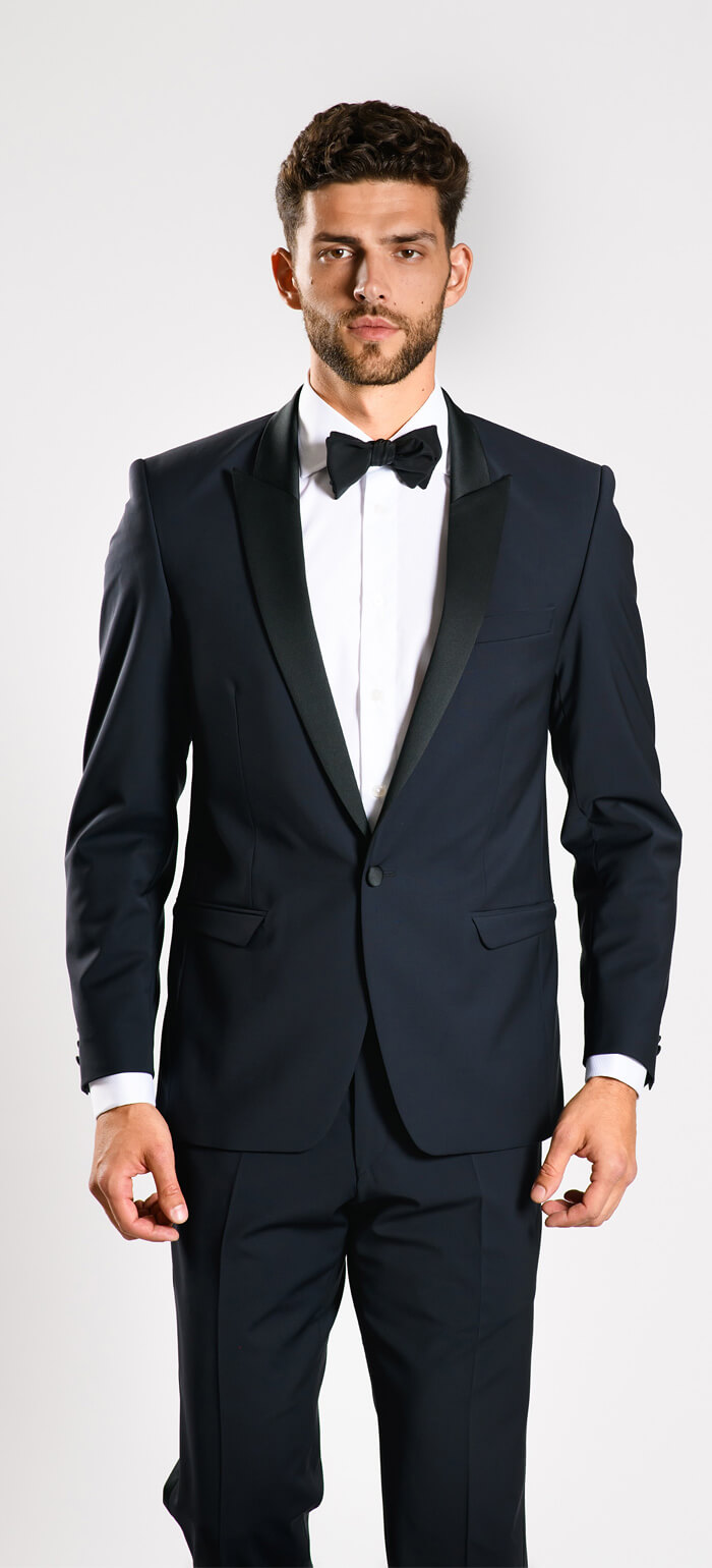 Dark blue wool tuxedo - Suits - E-shop | alaindelon.co.uk