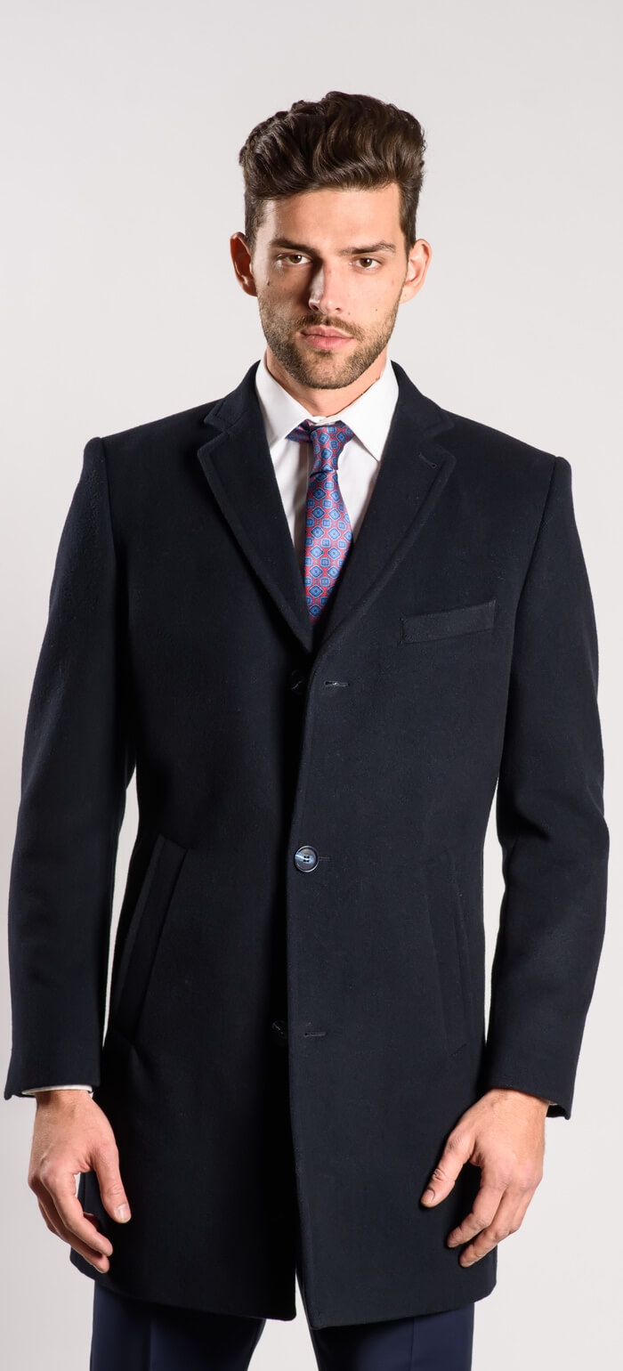 Dark blue winter coat - Outerwear - E-shop | alaindelon.co.uk