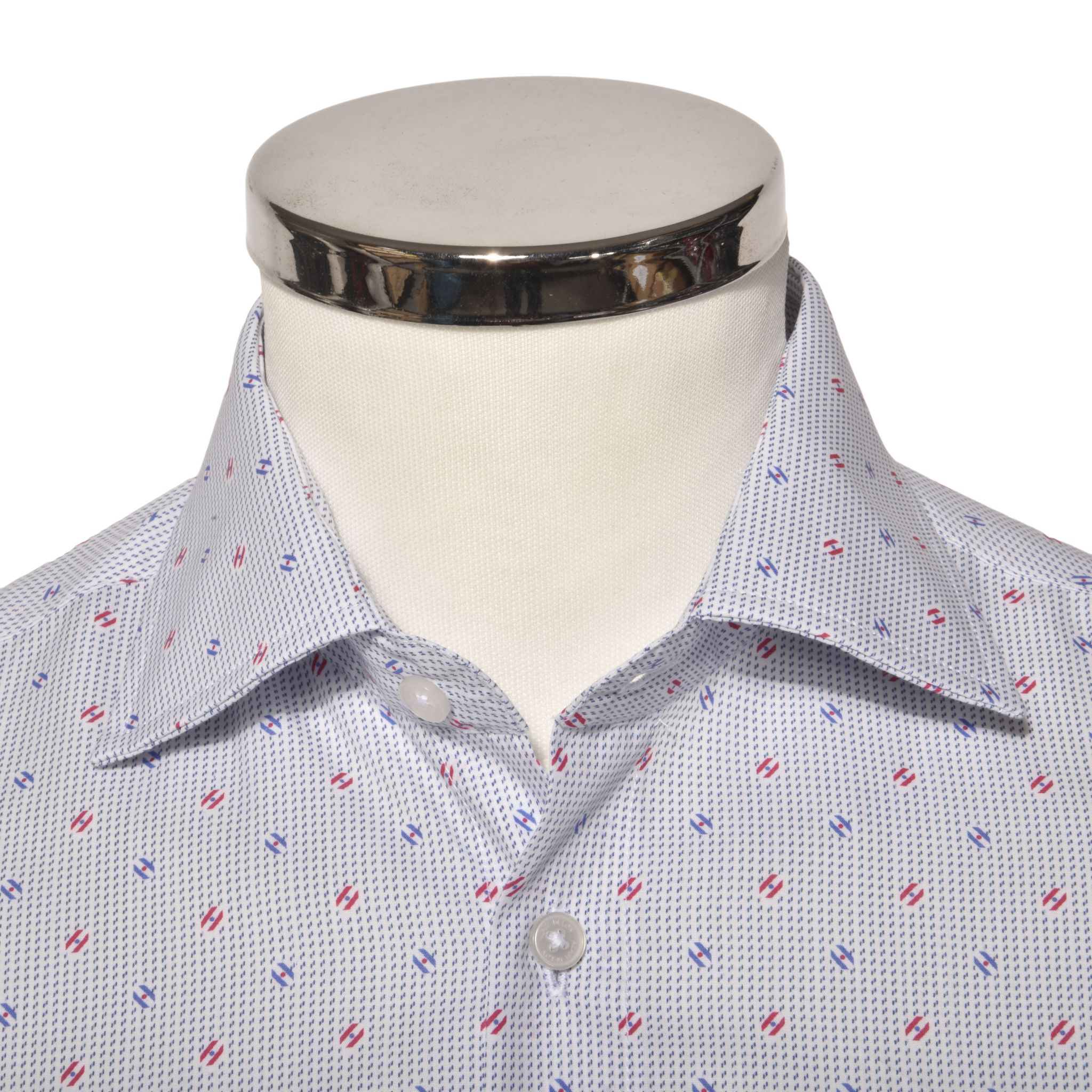 White Classic Fit printed shirt - Shirts - E-shop | alaindelon.co.uk