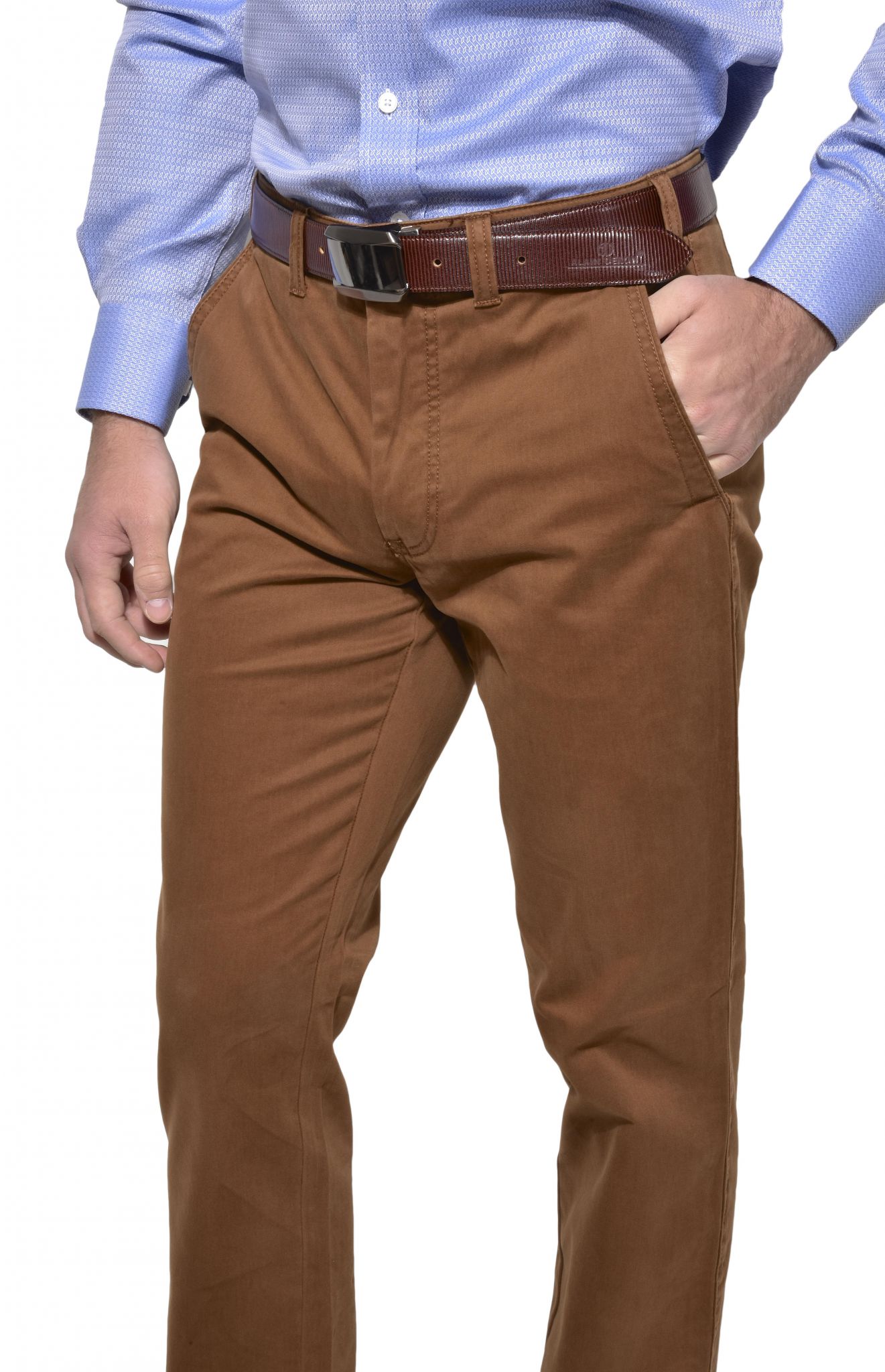 brown casual trousers