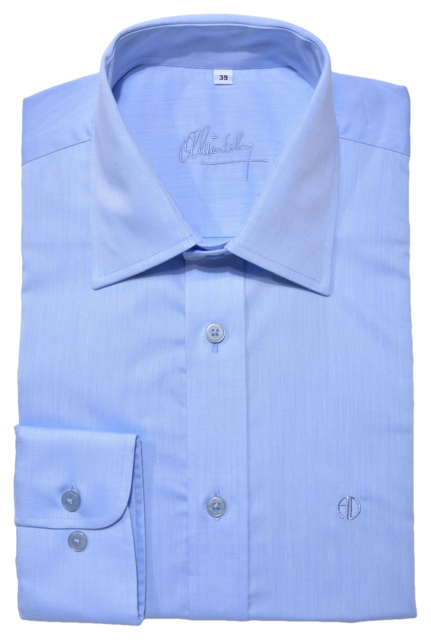 Blue Slim Fit business shirt - Shirts - E-shop | alaindelon.co.uk