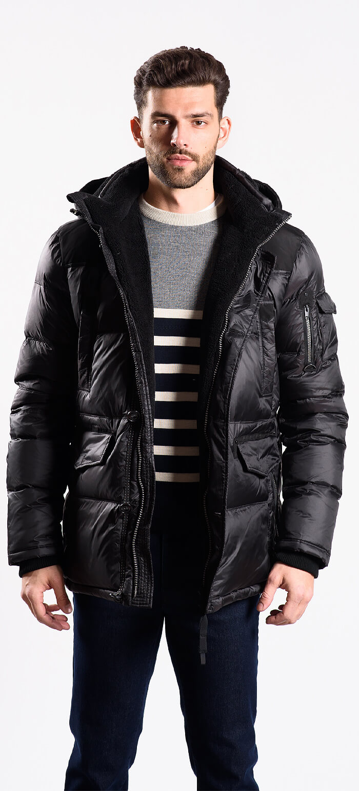 Black winter jacket - Outerwear - E-shop | alaindelon.co.uk